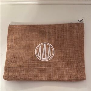 Mud Pie Tri Delt Burlap Pouch